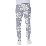 Drawing Orchid Pattern Print Scuba Joggers