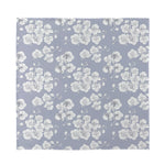 Drawing Orchid Pattern Print Silk Bandana