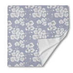 Drawing Orchid Pattern Print Silk Bandana