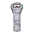 Drawing Orchid Pattern Print Single Neoprene Wine Tote