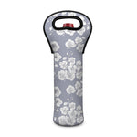 Drawing Orchid Pattern Print Single Neoprene Wine Tote