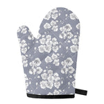 Drawing Orchid Pattern Print Single Oven Mitt