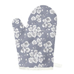 Drawing Orchid Pattern Print Single Oven Mitt