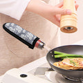 Drawing Orchid Pattern Print Skillet Handle Cover