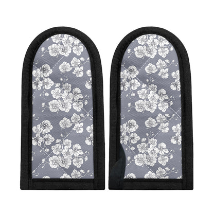 Drawing Orchid Pattern Print Skillet Handle Cover