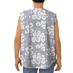 Drawing Orchid Pattern Print Sleeveless Baseball Jersey