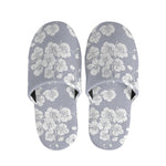 Drawing Orchid Pattern Print Slippers