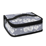Drawing Orchid Pattern Print Small Lunch Bag