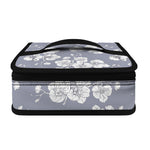 Drawing Orchid Pattern Print Small Lunch Bag