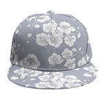 Drawing Orchid Pattern Print Snapback Cap