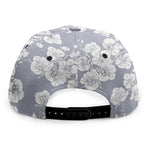 Drawing Orchid Pattern Print Snapback Cap