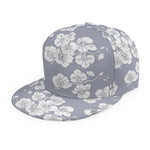 Drawing Orchid Pattern Print Snapback Cap