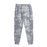 Drawing Orchid Pattern Print Sweatpants