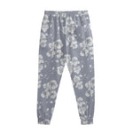 Drawing Orchid Pattern Print Sweatpants