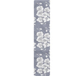 Drawing Orchid Pattern Print Table Runner