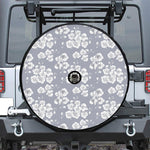 Drawing Orchid Pattern Print Tire Cover With Camera Hole