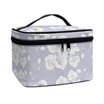 Drawing Orchid Pattern Print Travel Makeup Bag