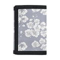 Drawing Orchid Pattern Print Trifold Wallet
