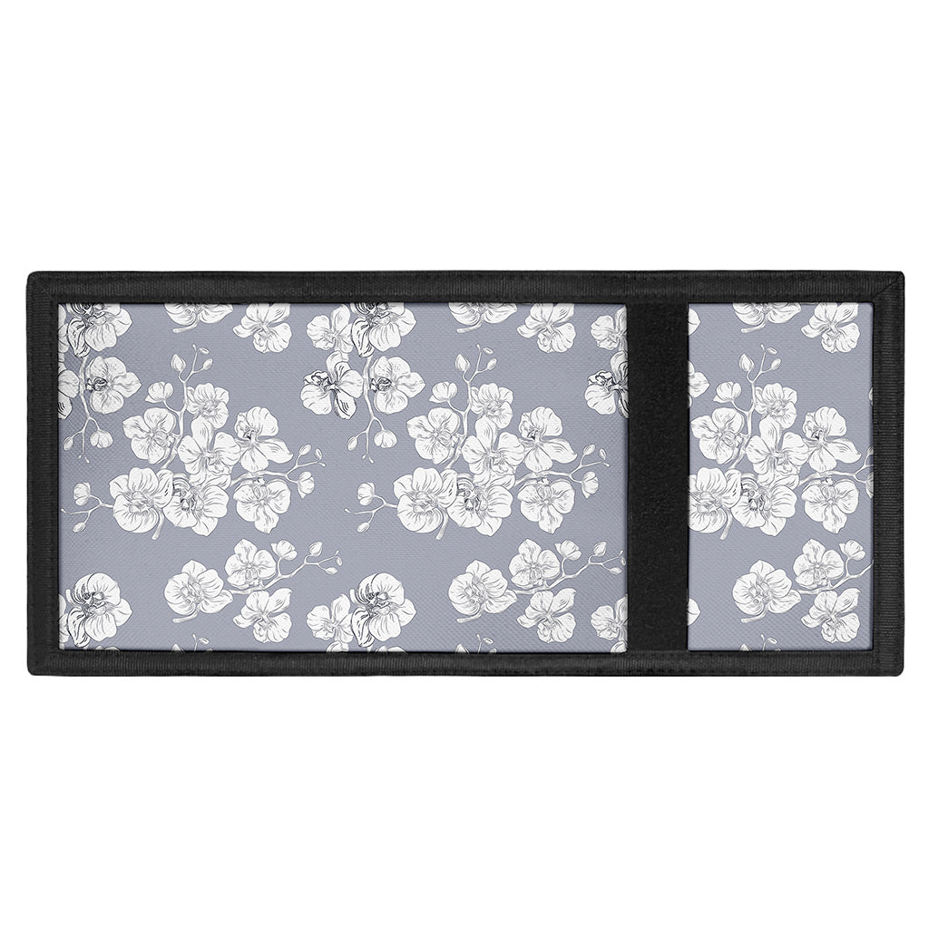 Drawing Orchid Pattern Print Trifold Wallet