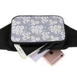 Drawing Orchid Pattern Print Waist Bag