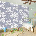 Drawing Orchid Pattern Print Wall Sticker