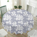Drawing Orchid Pattern Print Waterproof Round Tablecloth