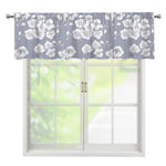 Drawing Orchid Pattern Print Window Valance