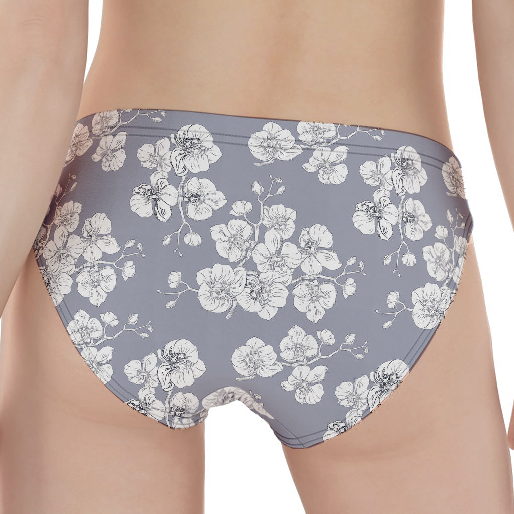 Drawing Orchid Pattern Print Women's Panties