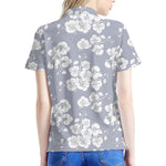 Drawing Orchid Pattern Print Women's Polo Shirt