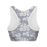 Drawing Orchid Pattern Print Women's Sports Bra