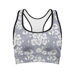 Drawing Orchid Pattern Print Women's Sports Bra