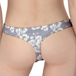 Drawing Orchid Pattern Print Women's Thong