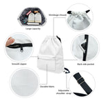 Baseball Stitching Print Drawstring Backpack