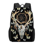 Dreamcatcher Deer Skull Print 17 Inch Backpack