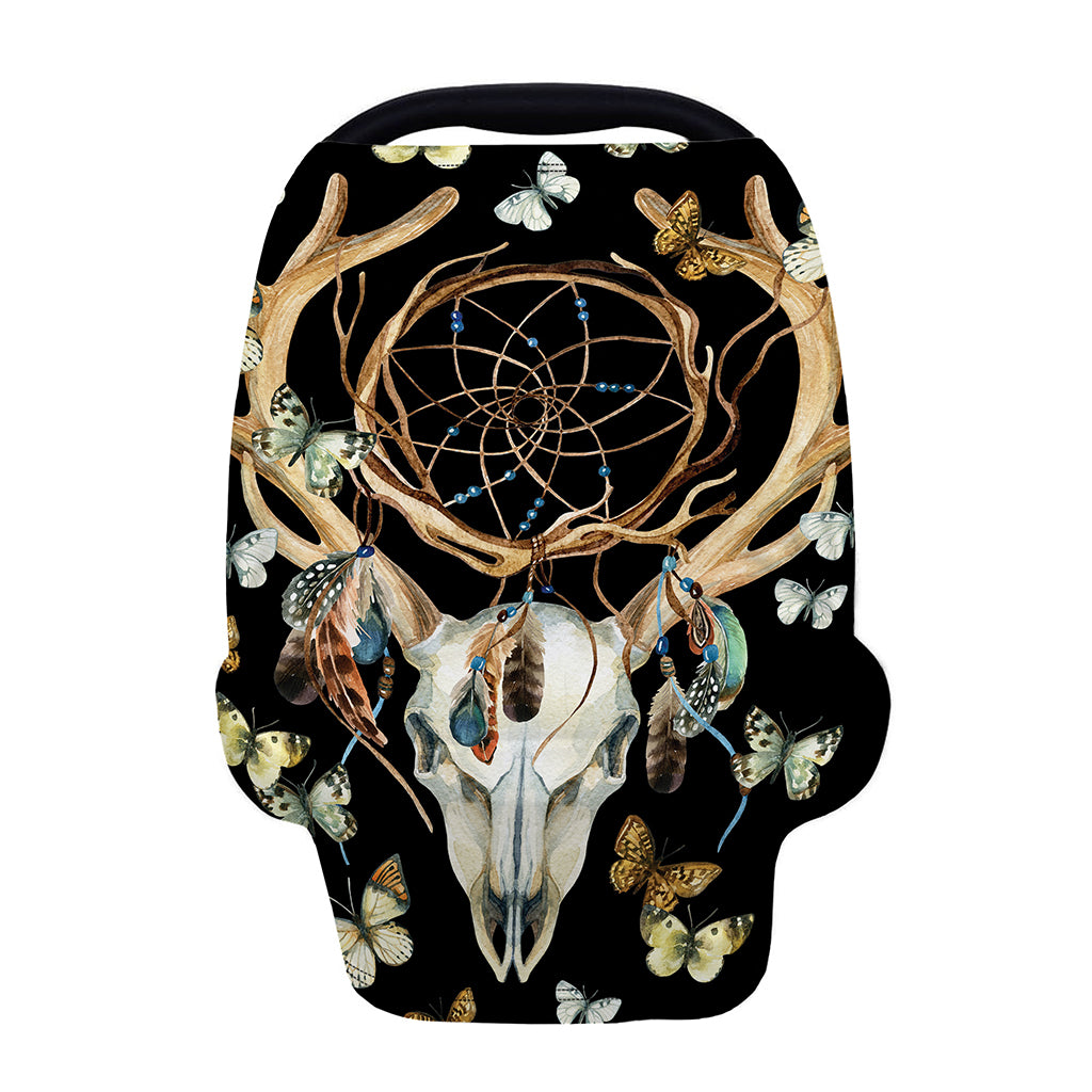 Dreamcatcher Deer Skull Print Baby Seat Cover