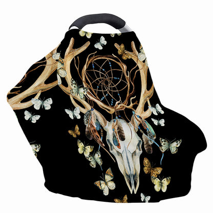 Dreamcatcher Deer Skull Print Baby Seat Cover