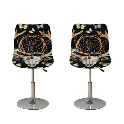 Dreamcatcher Deer Skull Print Bar Stool Covers