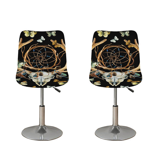 Dreamcatcher Deer Skull Print Bar Stool Covers