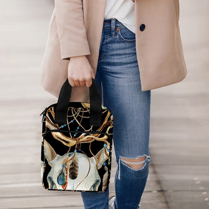 Dreamcatcher Deer Skull Print Bible Tote Bag
