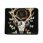 Dreamcatcher Deer Skull Print Bifold Wallet