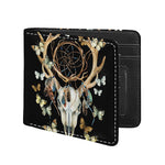 Dreamcatcher Deer Skull Print Bifold Wallet