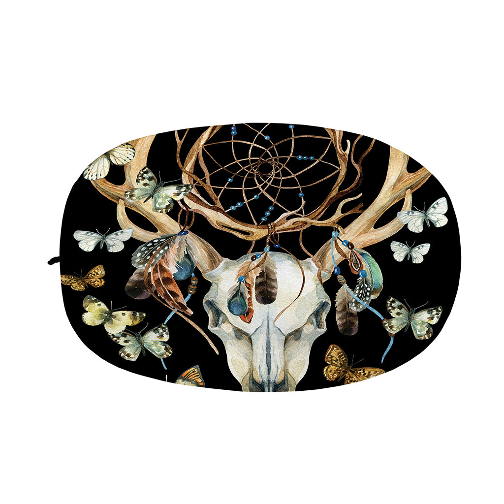 Dreamcatcher Deer Skull Print Car Side Mirror Covers