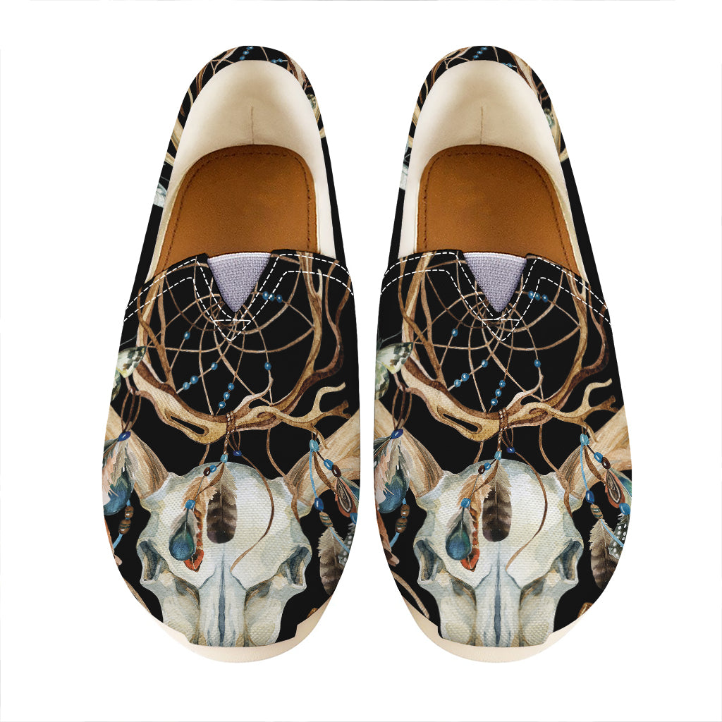 Dreamcatcher Deer Skull Print Casual Shoes