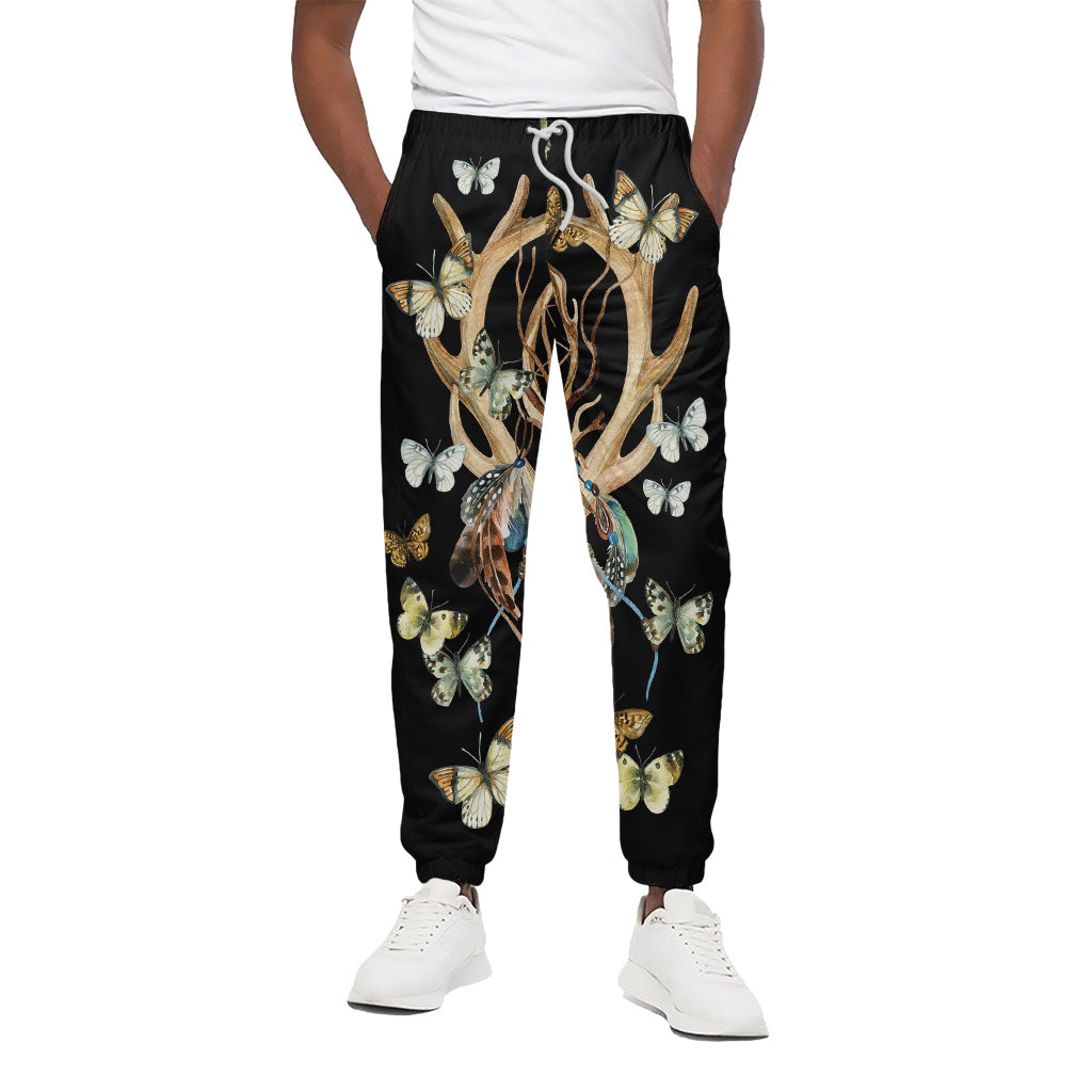 Dreamcatcher Deer Skull Print Cotton Pants