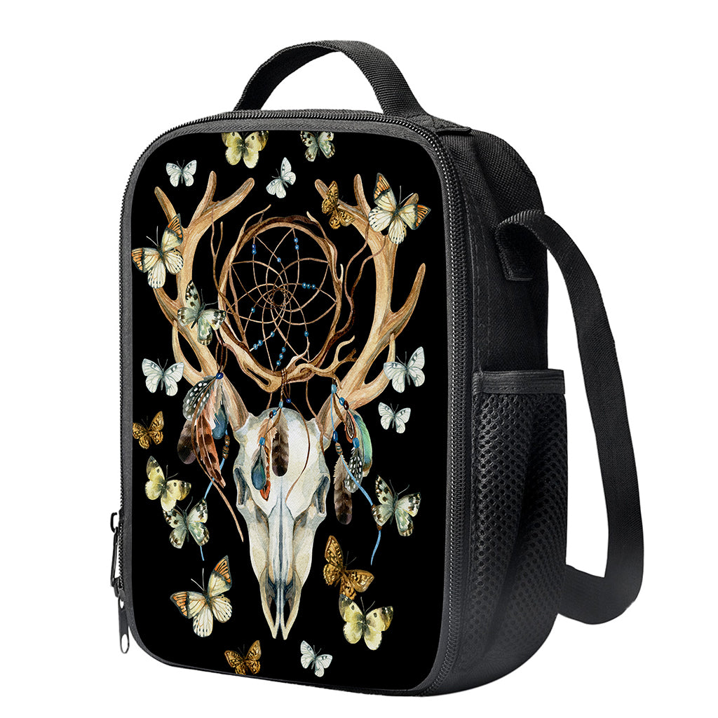 Dreamcatcher Deer Skull Print Crossbody Lunch Bag