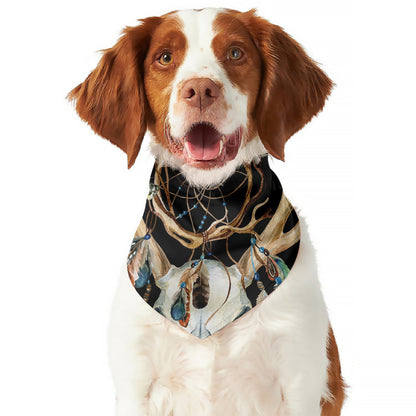 Dreamcatcher Deer Skull Print Dog Bandana