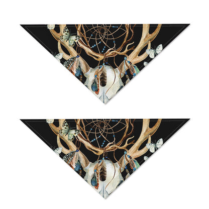 Dreamcatcher Deer Skull Print Dog Bandana