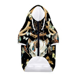 Dreamcatcher Deer Skull Print Dog Zip Up Hoodie