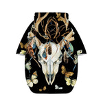 Dreamcatcher Deer Skull Print Dog Zip Up Hoodie