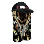 Dreamcatcher Deer Skull Print Double Neoprene Wine Tote